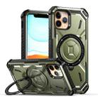 For iPhone 11 Pro Armor Series Holder Phone Case(Army Green) - 1