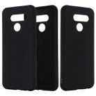 For LG K50 Solid Color Liquid Silicone Shockproof Full Coverage Protective Case(Black) - 1