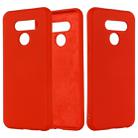 For LG K50 Solid Color Liquid Silicone Shockproof Full Coverage Protective Case(Red) - 1