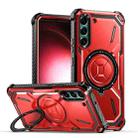 For Samsung Galaxy S22+ 5G Armor Series Holder Phone Case(Red) - 1