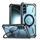 For Samsung Galaxy S22+ 5G Armor Series Holder Phone Case(Blue) - 1