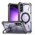 For Samsung Galaxy S21+ 5G Armor Series Holder Phone Case(Light Purple) - 1