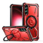 For Samsung Galaxy S21+ 5G Armor Series Holder Phone Case(Red) - 1