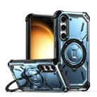 For Samsung Galaxy S24 5G Armor Series Holder Phone Case(Blue) - 1