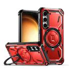 For Samsung Galaxy S24+ 5G Armor Series Holder Phone Case(Red) - 1