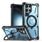 For Samsung Galaxy S24 Ultra 5G Armor Series Holder Phone Case(Blue) - 1