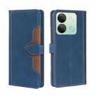 For Infinix Smart 7 HD Skin Feel Magnetic Buckle Leather Phone Case(Blue) - 1