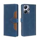 For Infinix Hot 30 Play 4G Skin Feel Magnetic Buckle Leather Phone Case(Blue) - 1