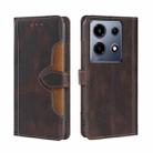 For Infinix Note 30 VIP 5G Skin Feel Magnetic Buckle Leather Phone Case(Brown) - 1