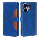 For Infinix Hot 40i Skin Feel Magnetic Buckle Leather Phone Case(Blue) - 1