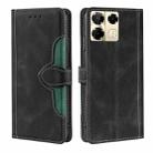 For Infinix Note 40 Pro 5G Skin Feel Magnetic Buckle Leather Phone Case(Black) - 1