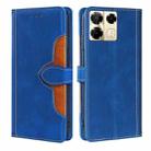 For Infinix Note 40 Pro 5G Skin Feel Magnetic Buckle Leather Phone Case(Blue) - 1