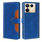 For Infinix Note 40 Pro 4G Skin Feel Magnetic Buckle Leather Phone Case(Blue) - 1