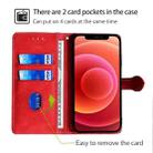 For Infinix Hot 50 4G Skin Feel Magnetic Buckle Leather Phone Case(Red) - 3
