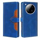 For Infinix Zero 40 4G Skin Feel Magnetic Buckle Leather Phone Case(Blue) - 1