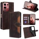 For Infinix Note 50s 5G Skin Feel Magnetic Buckle Leather Phone Case(Brown) - 1