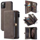 For iPhone 11 Pro Max CaseMe 018 Detachable Multi-functional Horizontal Flip Leather Case, with Card Slot & Holder & Zipper Wallet & Photo Frame(Brown) - 1