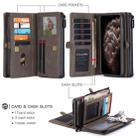 For iPhone 11 Pro Max CaseMe 018 Detachable Multi-functional Horizontal Flip Leather Case, with Card Slot & Holder & Zipper Wallet & Photo Frame(Brown) - 3