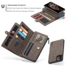 For iPhone 11 Pro Max CaseMe 018 Detachable Multi-functional Horizontal Flip Leather Case, with Card Slot & Holder & Zipper Wallet & Photo Frame(Brown) - 6