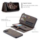 For iPhone 11 Pro Max CaseMe 018 Detachable Multi-functional Horizontal Flip Leather Case, with Card Slot & Holder & Zipper Wallet & Photo Frame(Brown) - 9