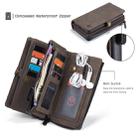 For iPhone 11 Pro Max CaseMe 018 Detachable Multi-functional Horizontal Flip Leather Case, with Card Slot & Holder & Zipper Wallet & Photo Frame(Brown) - 10