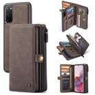 For Samsung Galaxy S20 CaseMe 018 Detachable Multi-functional Horizontal Flip Leather Case, with Card Slot & Holder & Zipper Wallet & Photo Frame(Brown) - 1