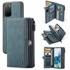 For Samsung Galaxy S20+ CaseMe 018 Detachable Multi-functional Horizontal Flip Leather Case, with Card Slot & Holder & Zipper Wallet & Photo Frame(Blue) - 1