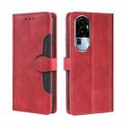 For OPPO Reno10 5G Skin Feel Magnetic Buckle Leather Phone Case(Red) - 1