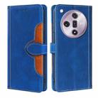 For OPPO Find X7 5G Skin Feel Magnetic Buckle Leather Phone Case(Blue) - 1