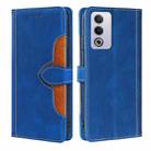 For OPPO A3 Pro 5G India Skin Feel Magnetic Buckle Leather Phone Case(Blue) - 1