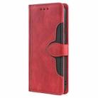 For OPPO A3 Pro 5G India Skin Feel Magnetic Buckle Leather Phone Case(Red) - 2