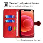 For OPPO A3 Pro 5G India Skin Feel Magnetic Buckle Leather Phone Case(Red) - 3