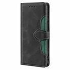 For OPPO Reno12 5G Global Skin Feel Magnetic Buckle Leather Phone Case(Black) - 2