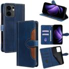 For OPPO Reno13 F 5G / 4G Skin Feel Magnetic Buckle Leather Phone Case(Blue) - 1