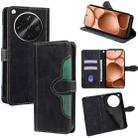 For OPPO Find X8 Ultra 5G Skin Feel Magnetic Buckle Leather Phone Case(Black) - 1
