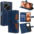 For OPPO Find X8 Ultra 5G Skin Feel Magnetic Buckle Leather Phone Case(Blue) - 1