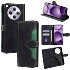 For OPPO Find X8s+ 5G Skin Feel Magnetic Buckle Leather Phone Case(Black) - 1
