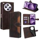 For OPPO Find X8s+ 5G Skin Feel Magnetic Buckle Leather Phone Case(Brown) - 1