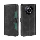 For Realme 11 5G Skin Feel Magnetic Buckle Leather Phone Case(Black) - 1