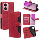 For Realme P3 Pro 5G Global Skin Feel Magnetic Buckle Leather Phone Case(Red) - 1