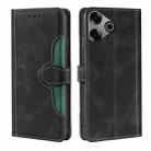 For Tecno Pova 6 Pro 5G Skin Feel Magnetic Buckle Leather Phone Case(Black) - 1