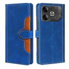 For Tecno Pova 6 5G Skin Feel Magnetic Buckle Leather Phone Case(Blue) - 1