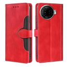 For Tecno Camon 30 Pro 5G Skin Feel Magnetic Buckle Leather Phone Case(Red) - 1