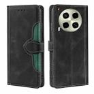 For Tecno Camon 30 Skin Feel Magnetic Buckle Leather Phone Case(Black) - 1