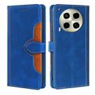 For Tecno Camon 30 Skin Feel Magnetic Buckle Leather Phone Case(Blue) - 1