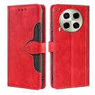For Tecno Camon 30 Skin Feel Magnetic Buckle Leather Phone Case(Red) - 1
