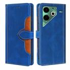 For Tecno Pova 6 Neo 4G Skin Feel Magnetic Buckle Leather Phone Case(Blue) - 1