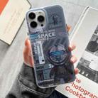 For iPhone 14 Plus Dual-side IMD Astronaut Frosted Phone Case(Blue Grey) - 1