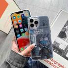 For iPhone 12 Dual-side IMD Astronaut Frosted Phone Case(Blue Grey) - 5