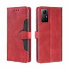 For Xiaomi Redmi Note 12S 4G Skin Feel Magnetic Buckle Leather Phone Case(Red) - 1